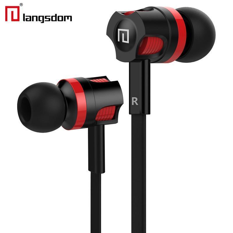 Original Langsdom JM26 Stereo Earphone Super Bass Headphones with microphone Gaming Headset for Mobile Phone