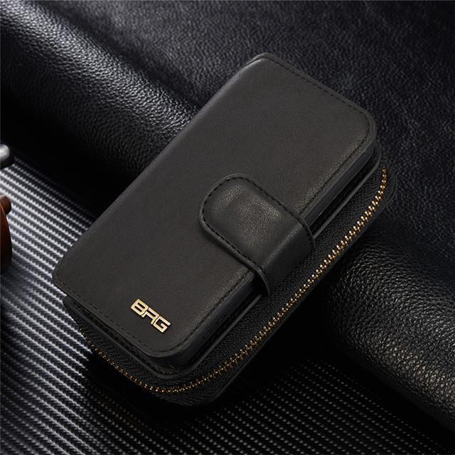 Multifunction Wallet Leather Case For iPhone7 7Plus 6S 6Plus 5S SE Zipper Purse Pouch Phone Cases Lady Women Style Handbag Cover