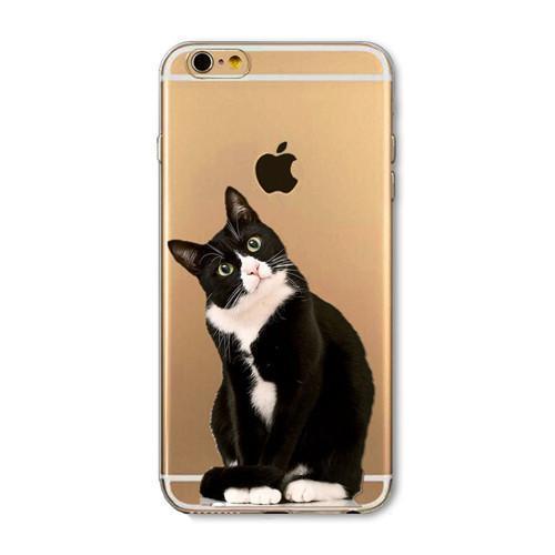 Phone Case For Apple iPhone 6 6S 6Plus 6s Plus 4 4S 5 5S SE Soft TPU Silicon Transparent Cover Cute Cat Owl Animal Phone Cases