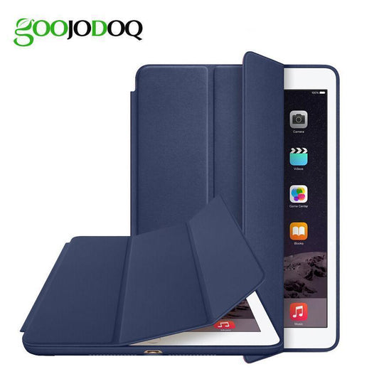 Original 1:1 PU Leather Ultra Thin Slim Smart Case for Ipad air 2 / air 1  ( Ipad 5 6 ) For Ipad Mini 1 2 3 Stand Cover LOGO