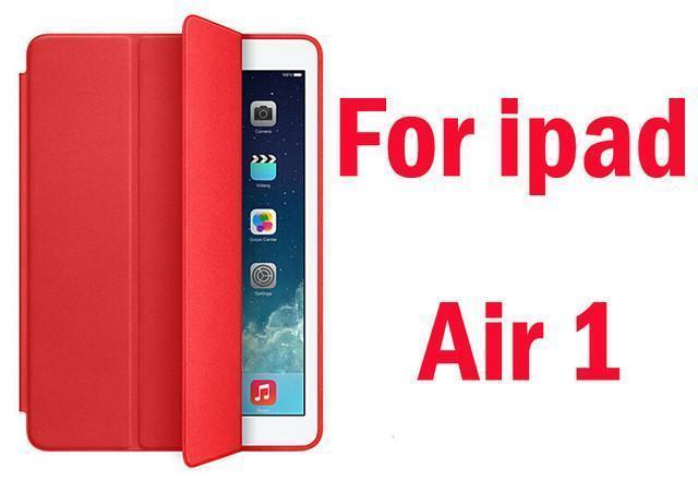 Original 1:1 PU Leather Ultra Thin Slim Smart Case for Ipad air 2 / air 1  ( Ipad 5 6 ) For Ipad Mini 1 2 3 Stand Cover LOGO