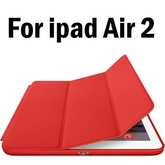 Original 1:1 PU Leather Ultra Thin Slim Smart Case for Ipad air 2 / air 1  ( Ipad 5 6 ) For Ipad Mini 1 2 3 Stand Cover LOGO