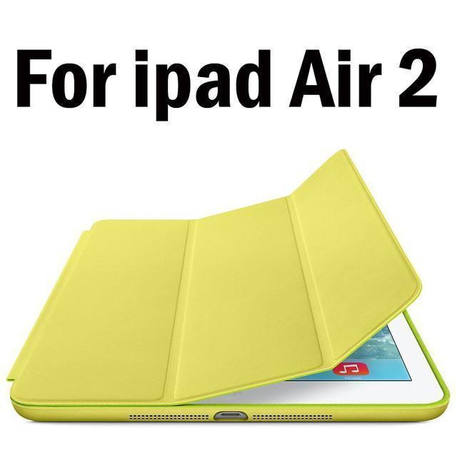 Original 1:1 PU Leather Ultra Thin Slim Smart Case for Ipad air 2 / air 1  ( Ipad 5 6 ) For Ipad Mini 1 2 3 Stand Cover LOGO