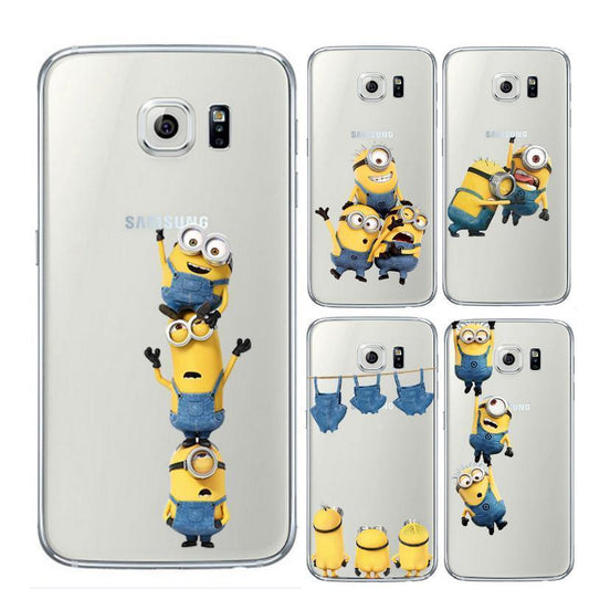 Minion Coque For Samsung Galaxy S7 Edge S8 Plus S6 S5 S3 J3 J5 A3 A5 2016 2017 Grand Prime Case for iPhone 5 5S SE 6S 7 7 Plus