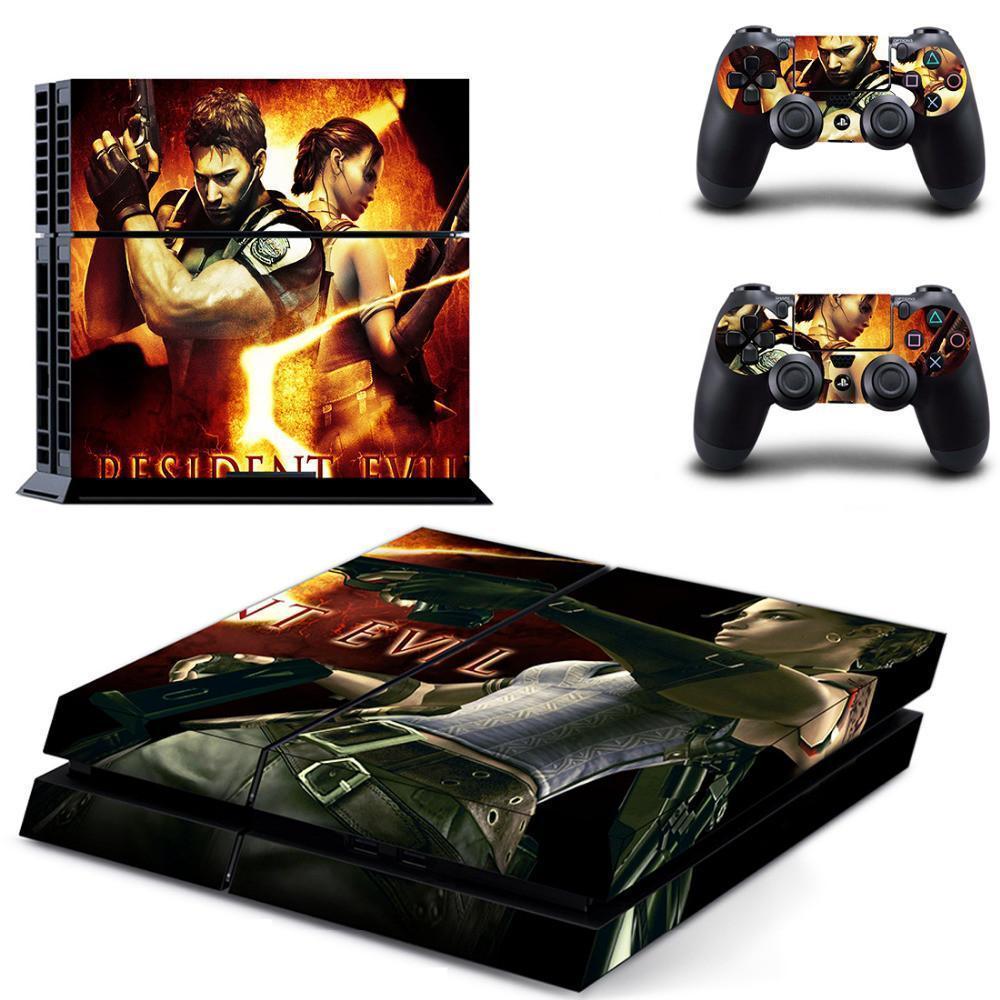 Resident Evil PS4 Skin Sticker Decal Vinyl For Sony PS4 PlayStation 4 Console and 2 Controllers Stickers