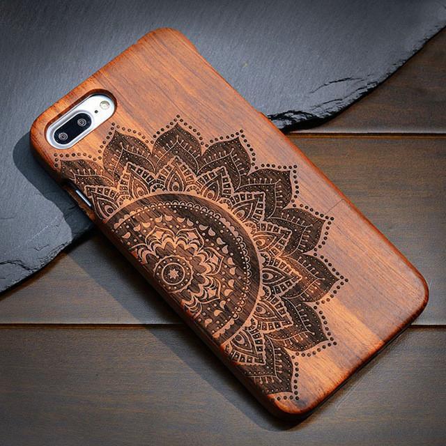 Natural Wood Case Coque for iPhone 7 Plus 6 6S 5 5S SE for Samsung Galaxy S7 S5 S6 S8 Edge Plus Note 7 3 4 5 Bamboo Phone Cases