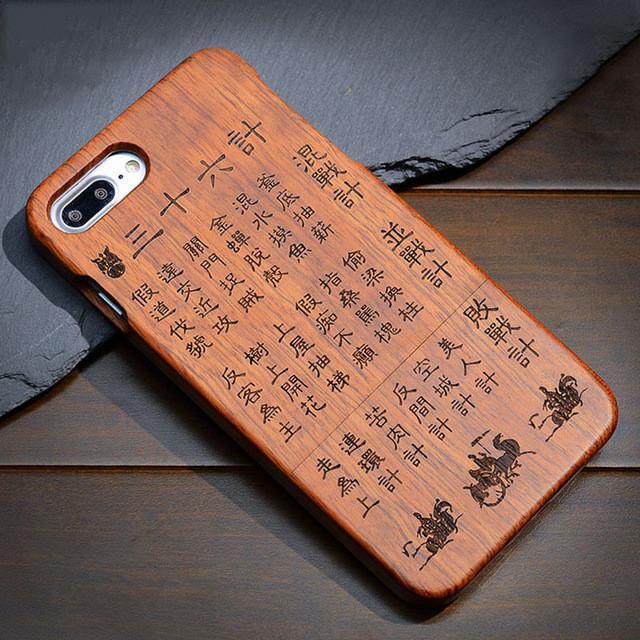 Natural Wood Case Coque for iPhone 7 Plus 6 6S 5 5S SE for Samsung Galaxy S7 S5 S6 S8 Edge Plus Note 7 3 4 5 Bamboo Phone Cases