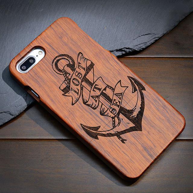 Natural Wood Case Coque for iPhone 7 Plus 6 6S 5 5S SE for Samsung Galaxy S7 S5 S6 S8 Edge Plus Note 7 3 4 5 Bamboo Phone Cases