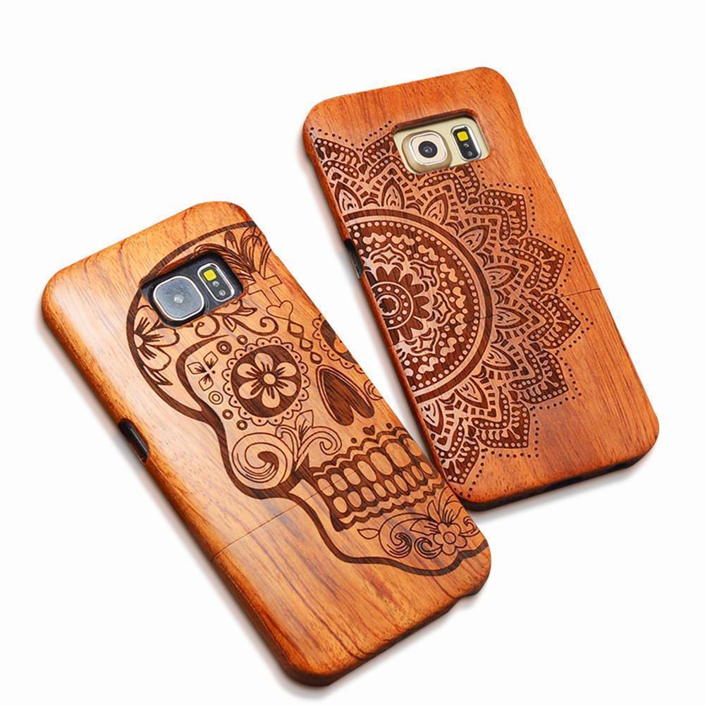 Original Natural Wooden Bamboo Phone Case For Samsung GALAXY S5 S6 Edge S7 PLUS NOTE 5/For Apple Iphone 6 6S PLUS 5 5S SE